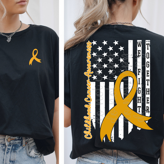 Childhood Awareness White Flag (included FRONT AND BACK) - DTF&UV