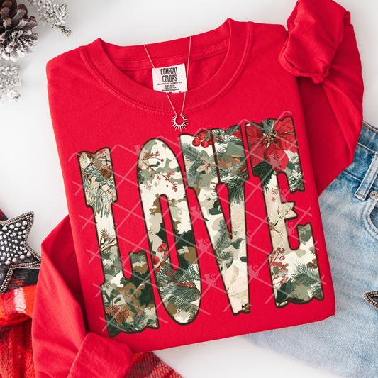 christmas camo love -DTF&UV