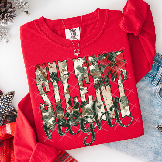 christmas camo silent night -DTF&UV