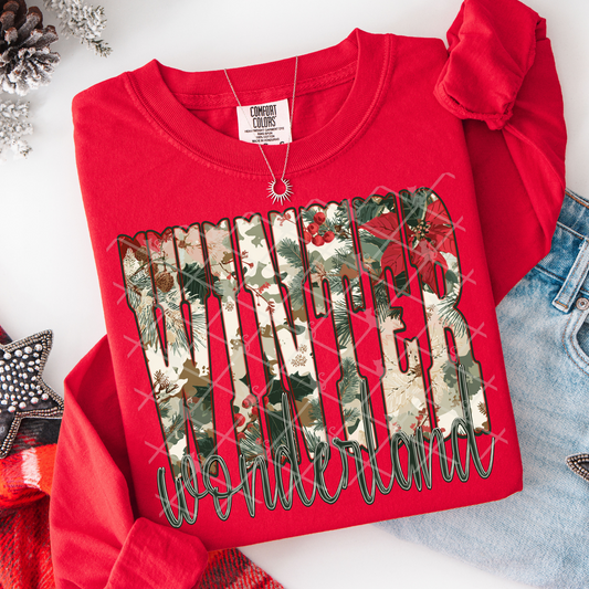 christmas camo winter wonderland -DTF&UV