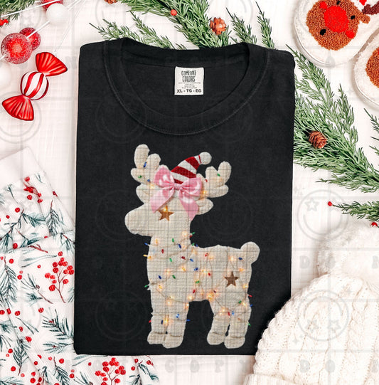 christmas light reindeer  -DTF&UV