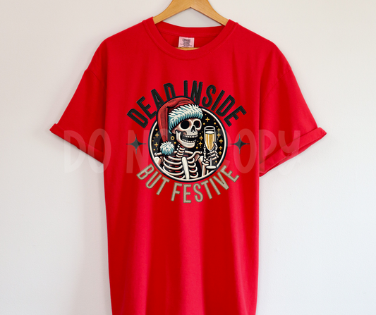 dead inside but festive-DTF