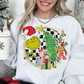 Grinch Checkered Circle-DTF