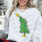 Grinch leaning Tree Dark green-DTF