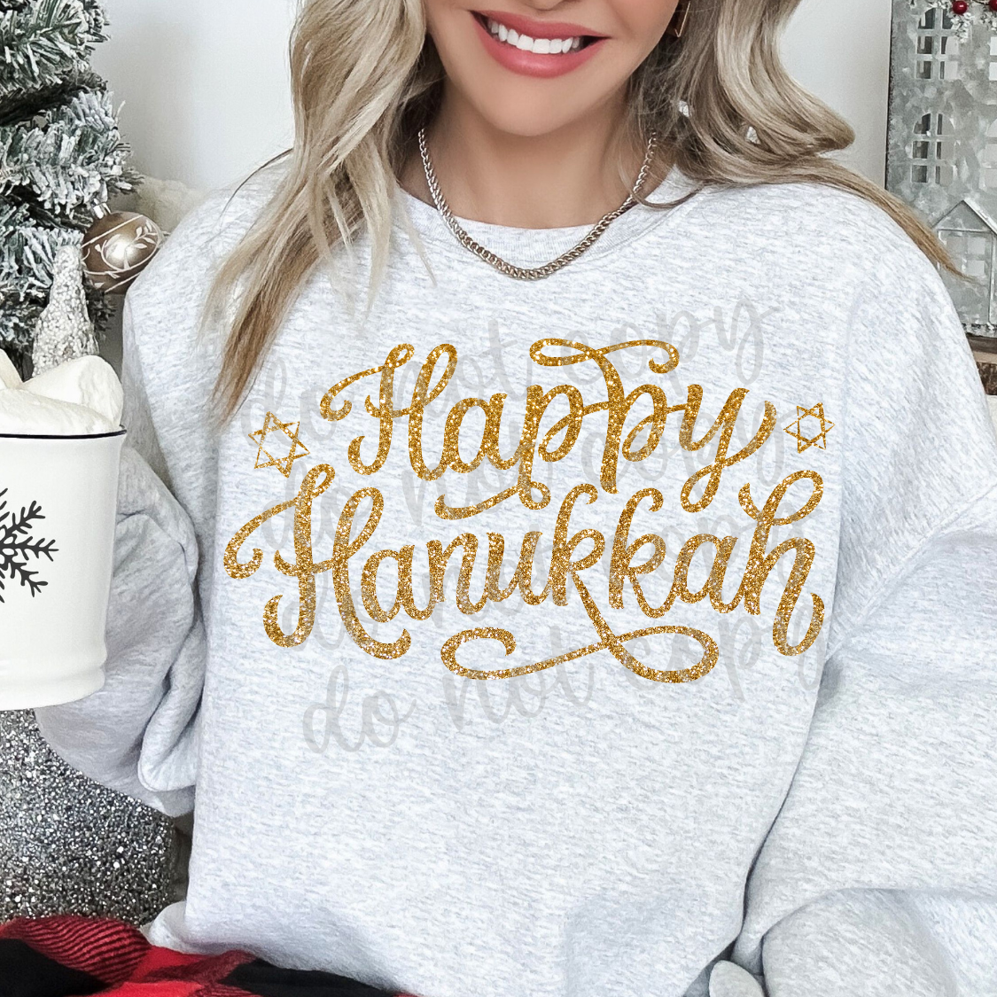 Gold Happy Hanukkah-DTF