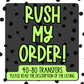 Rush my Order 40-80 Transfers (READ DESCRIPTION)