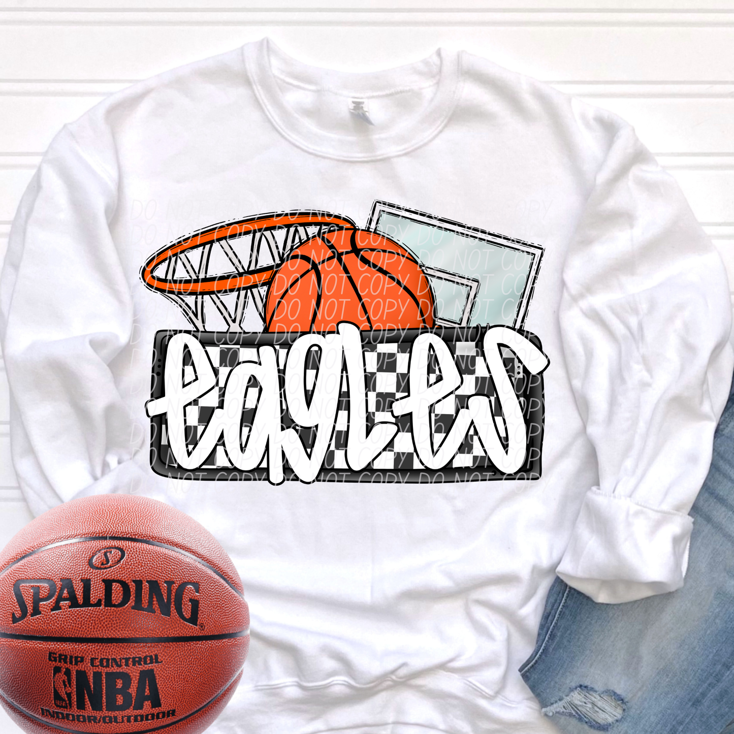 Basketball Mascots ball net backboard (DROPDOWN)-DTF&UV