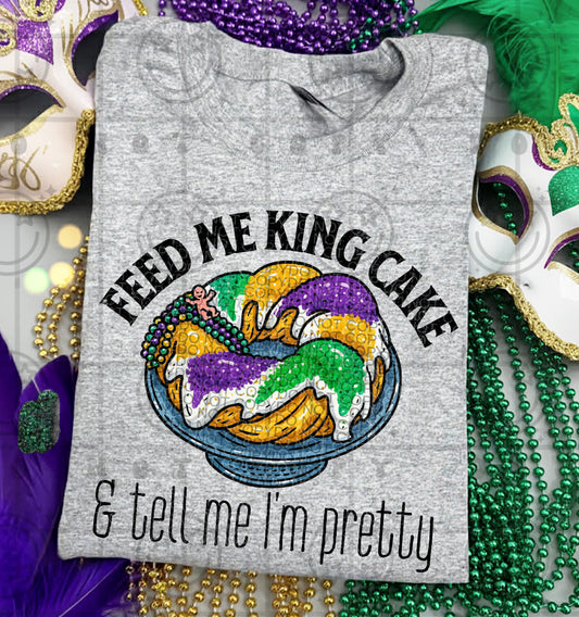 Feed me king Cake on stand- DTF&UV
