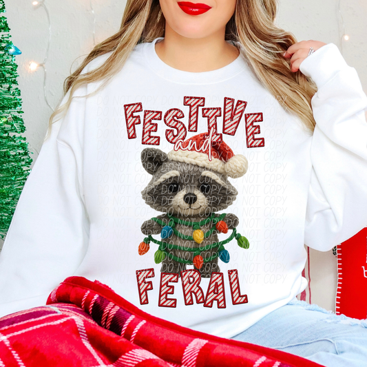 festive and feral stripe-DTF&UV