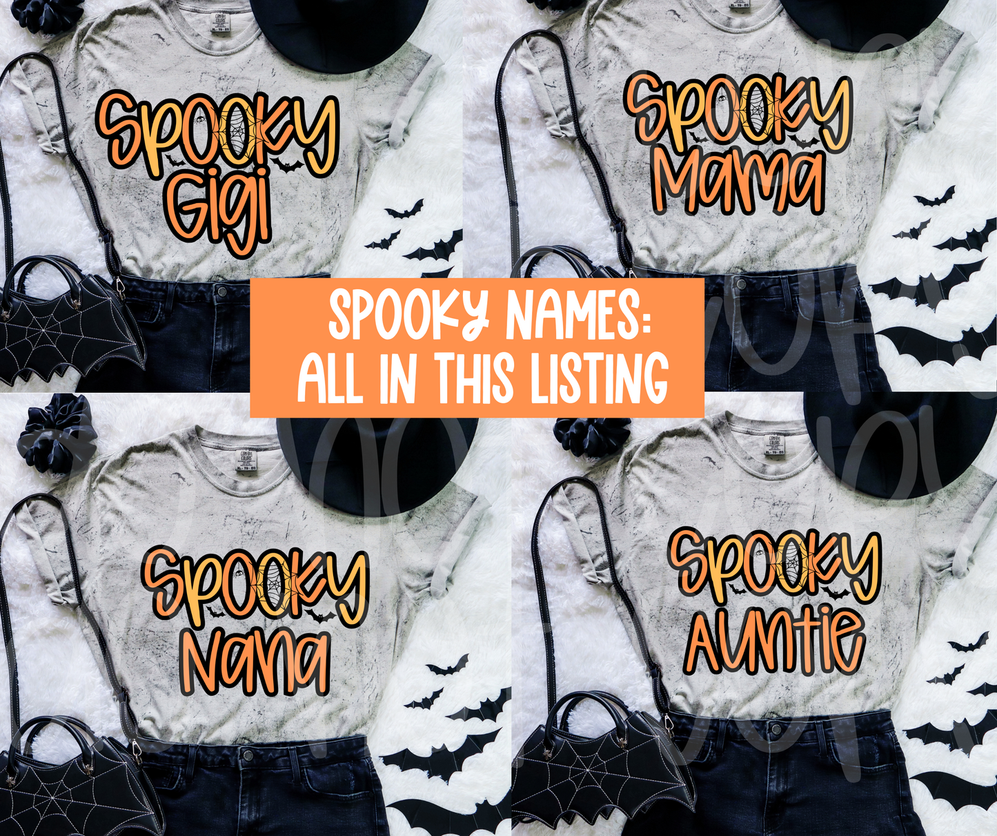 Spooky "Name"  (ALL IN THIS LISTING DROPDOWN)-DTF