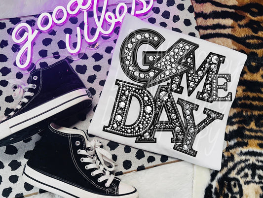 Game day lightning bolt-DTF