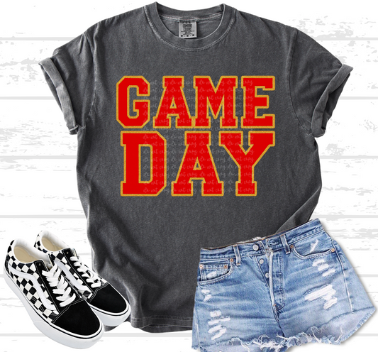 Game day red and gold-DTF&UV