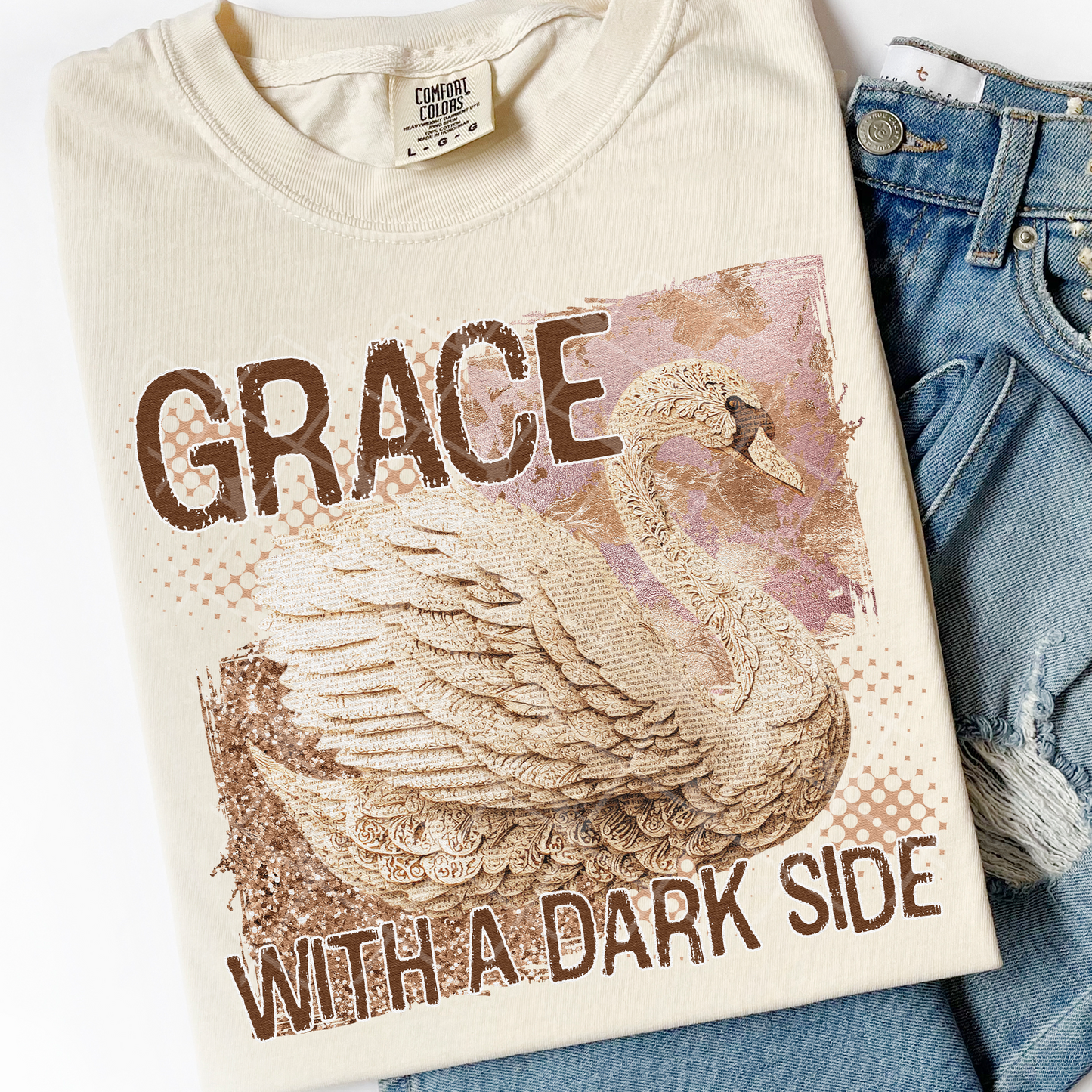 grace swan dark side boho- DTF&UV