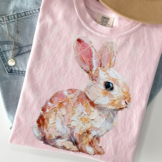 handpainted bunny  -DTF&UV