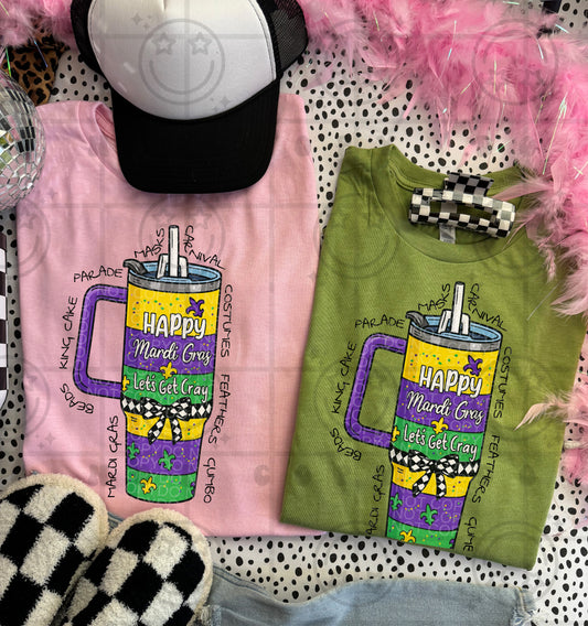 Happy Mardi Gras Tumbler- DTF&UV