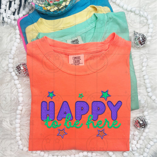 happy to be here faux-DTF