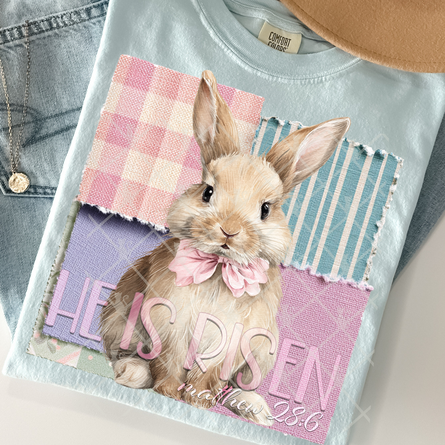 he is risen bunny  -DTF&UV