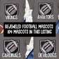 Bejeweled football badge teams- (ALL TEAMS ARE LISTED IN THIS LISTING in the dropdown)-DTF