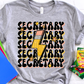 Secretary stacked pencil bolt-DTF