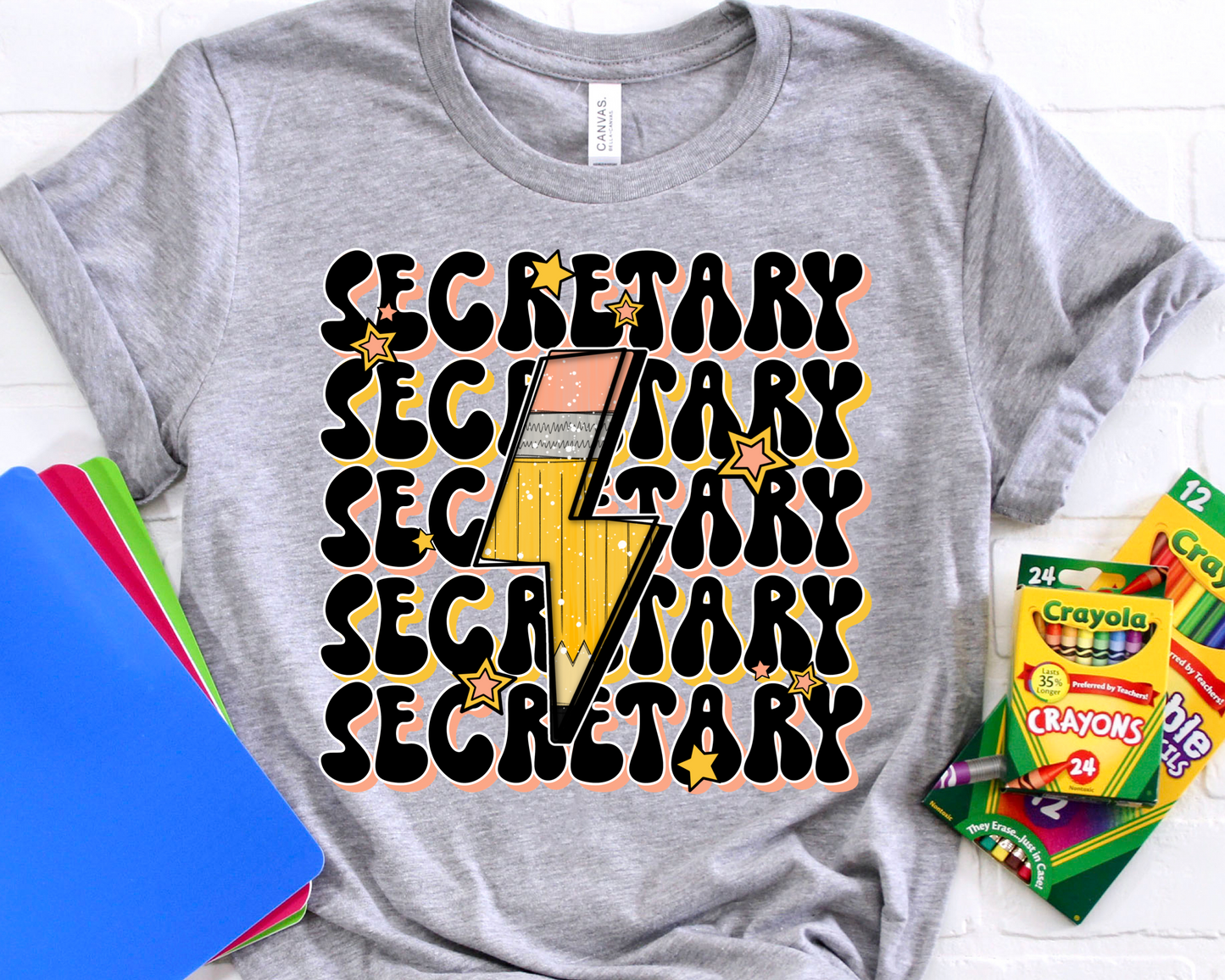 Secretary stacked pencil bolt-DTF