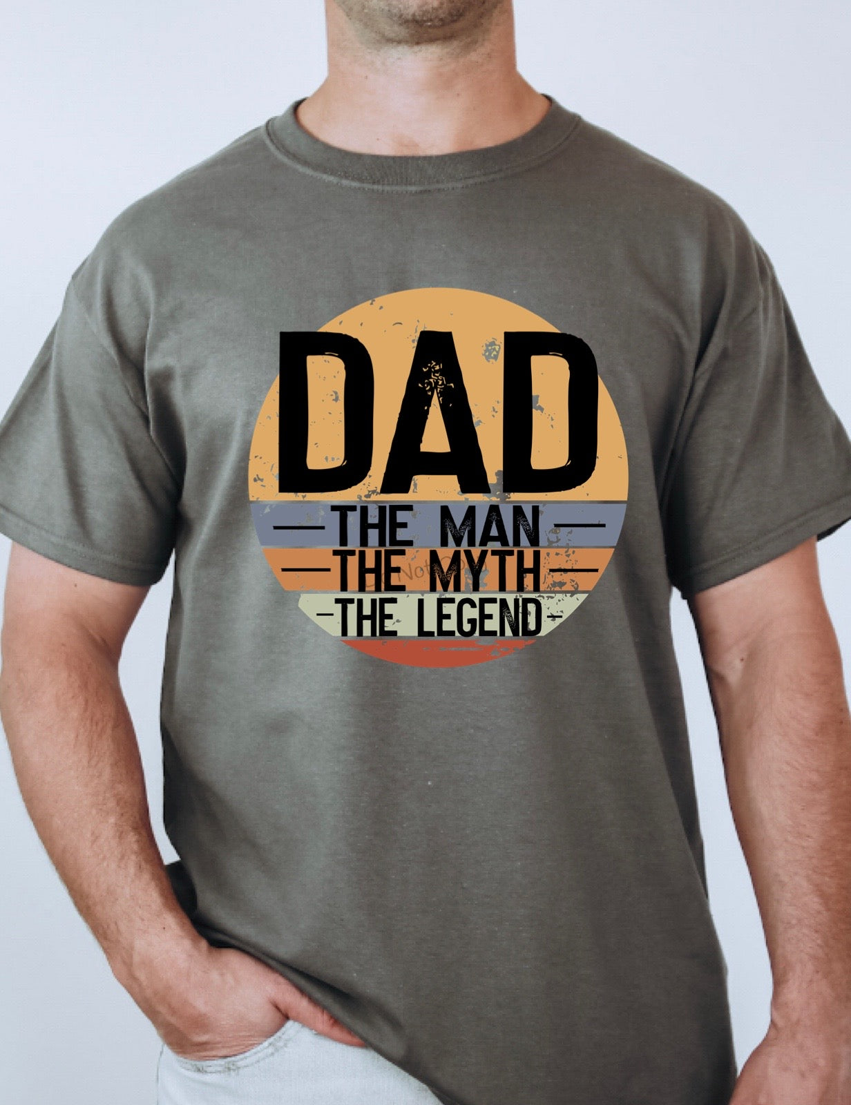 Dad the man circle-DTF