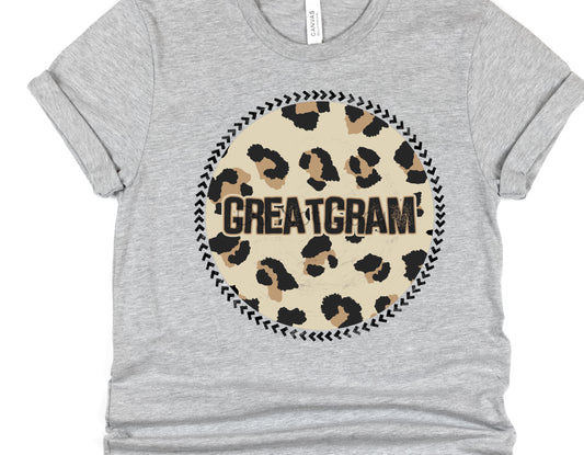 Great gram circle leopard-DTF