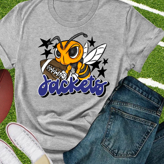 Jackets football royal blue-DTF