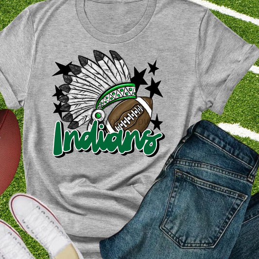 Indians football green-DTF