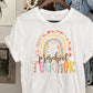 Preschool teacher floral rainbow-DTF