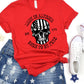 Made in America black white flag skull -DTF