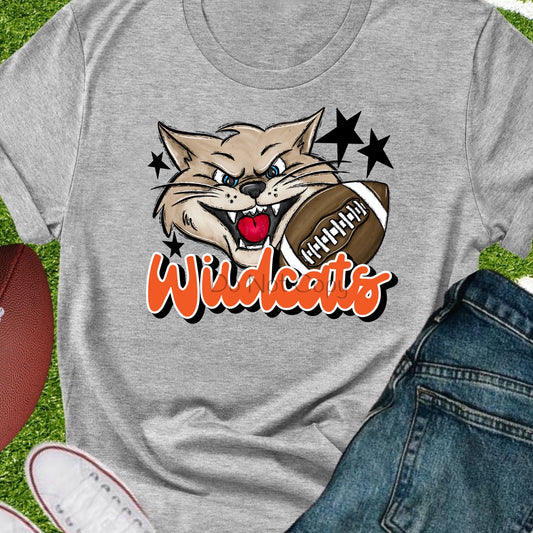 Wildcats football orange-DTF