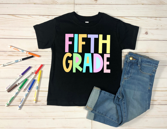 Fifth Grade -pastel color-DTF