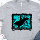 Bull riding turquoise-DTF