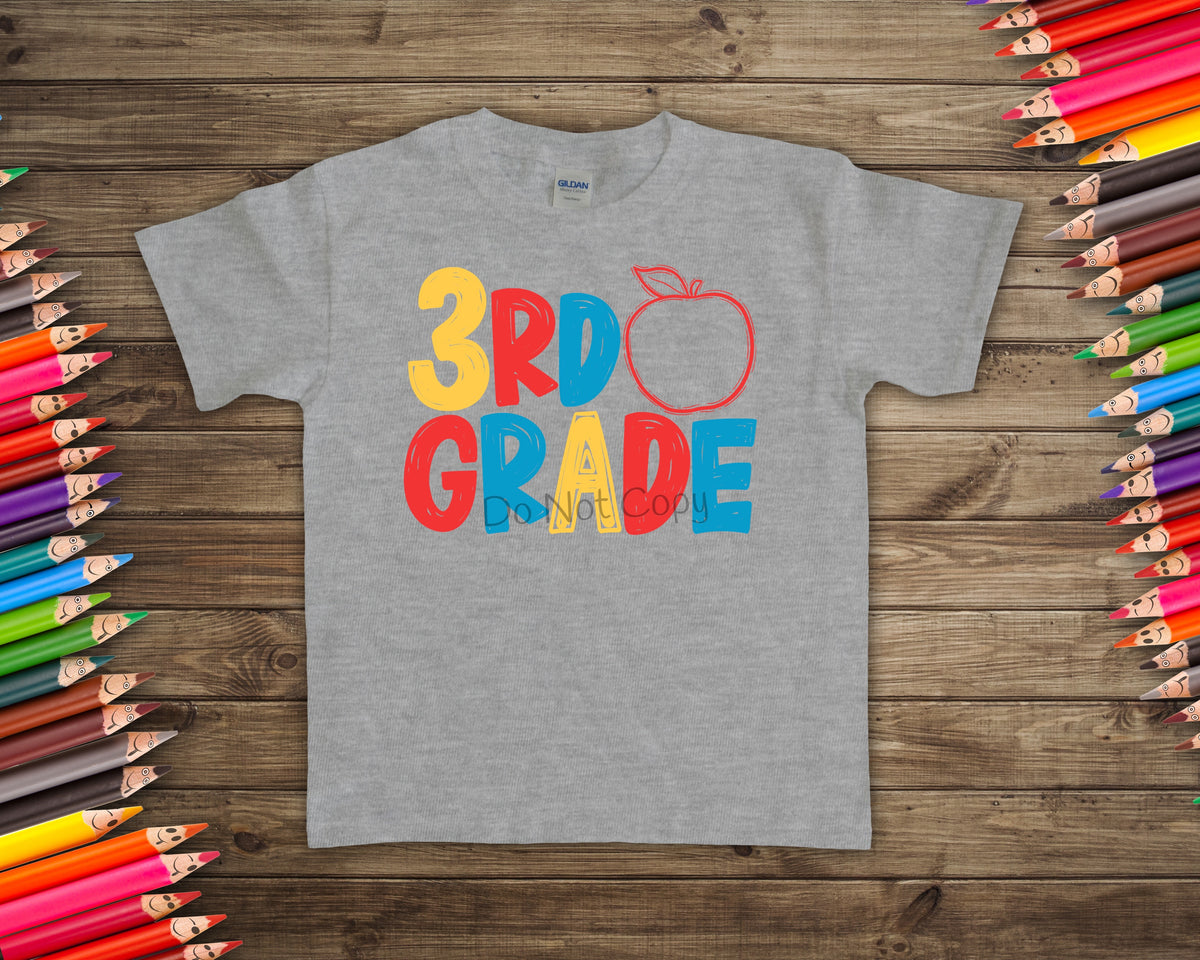 3rd grade apple color-DTF