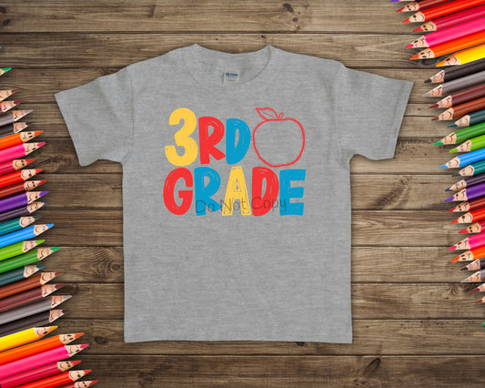 3rd grade apple color-DTF