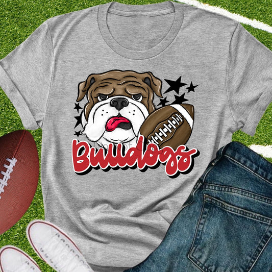 Bulldogs football red-DTF