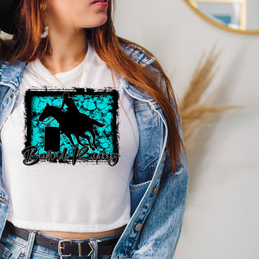 Barrel racing turquoise-DTF