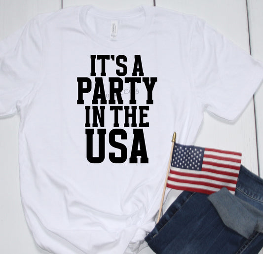 It’s a party in the USA black-DTF