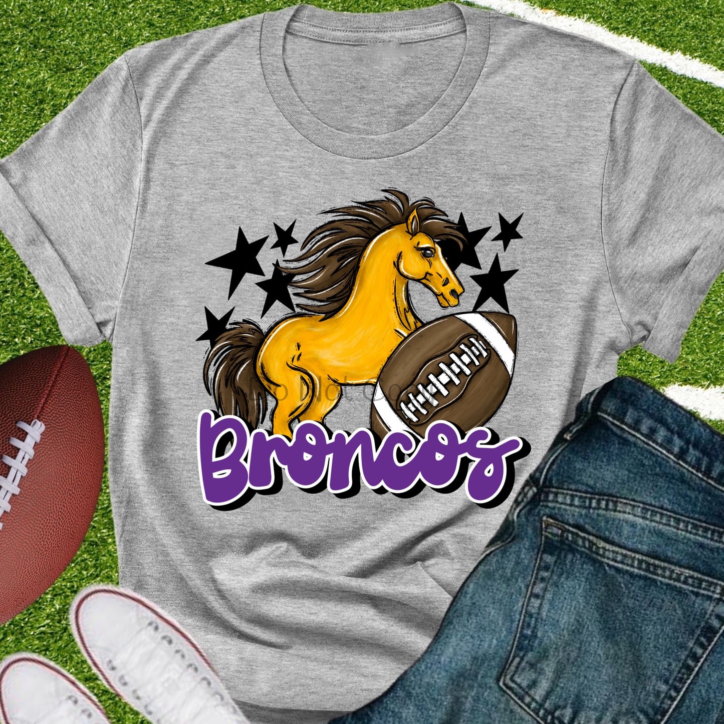 Broncos football purple-DTF