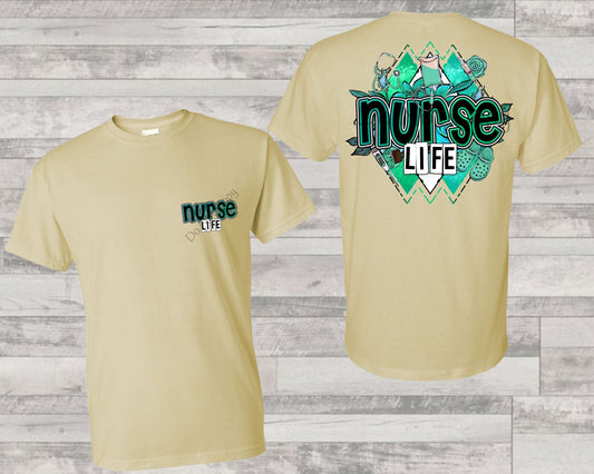 Nurse life green (BACK)-DTF