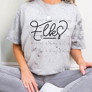 Hand lettered Elks-DTF