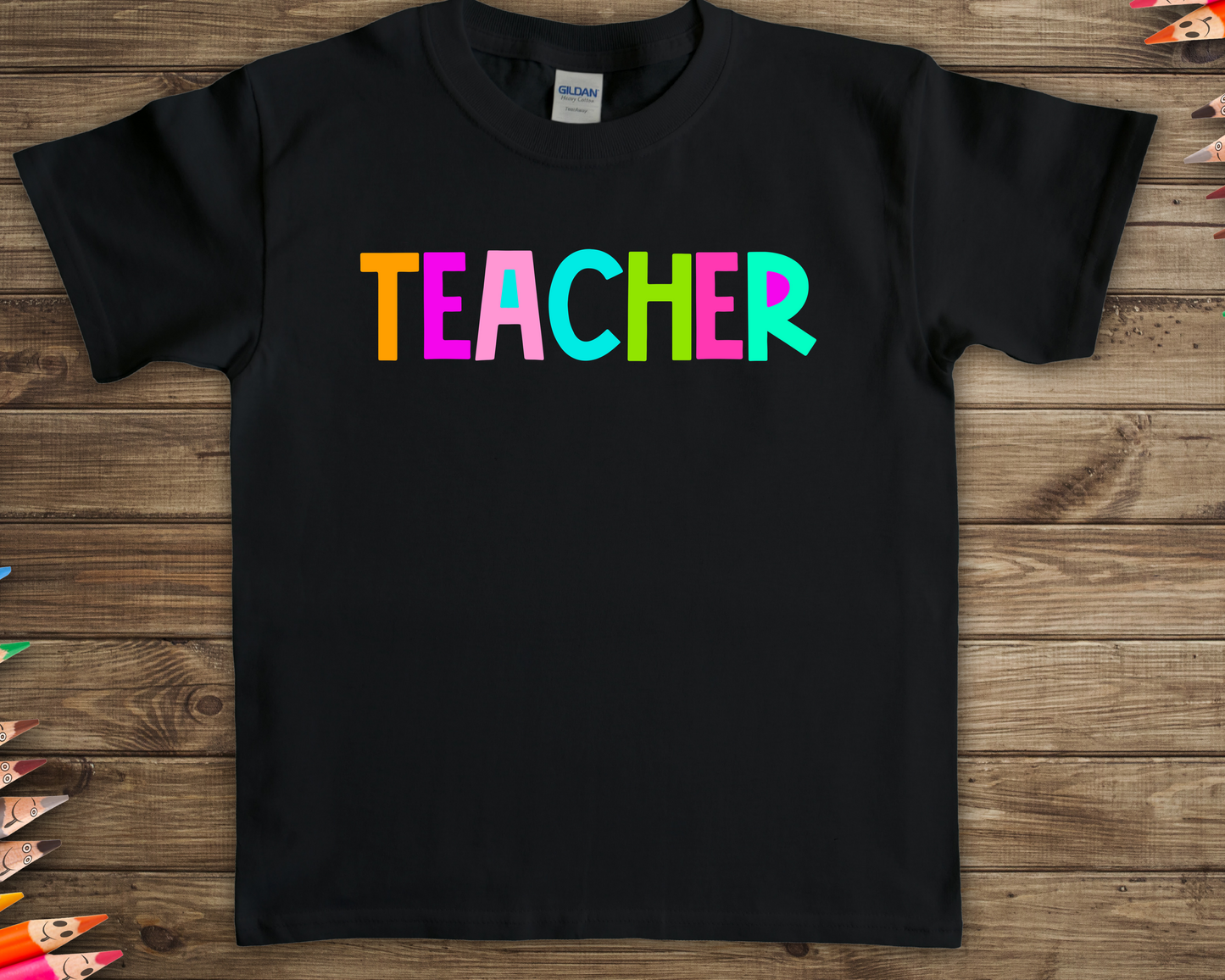 Teacher- bright color-DTF