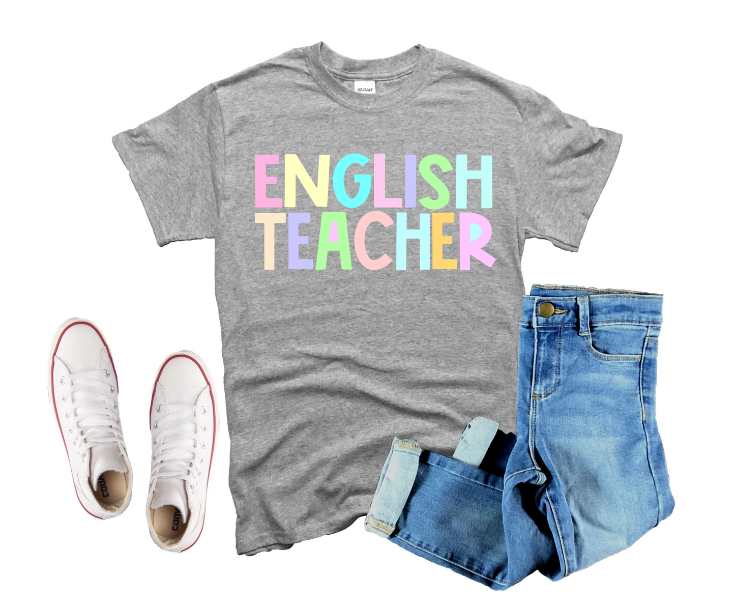 English Teacher  - pastel color-DTF