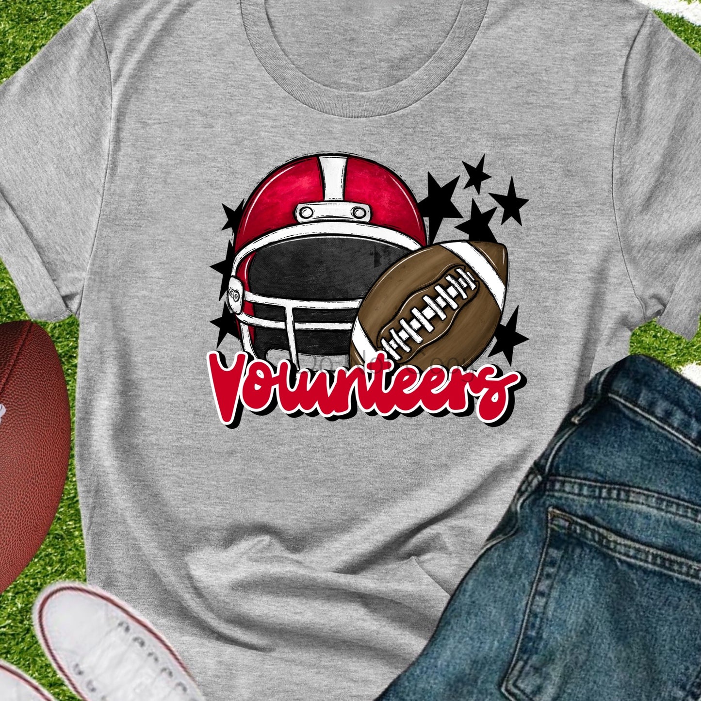 Volunteers football helmet red-DTF