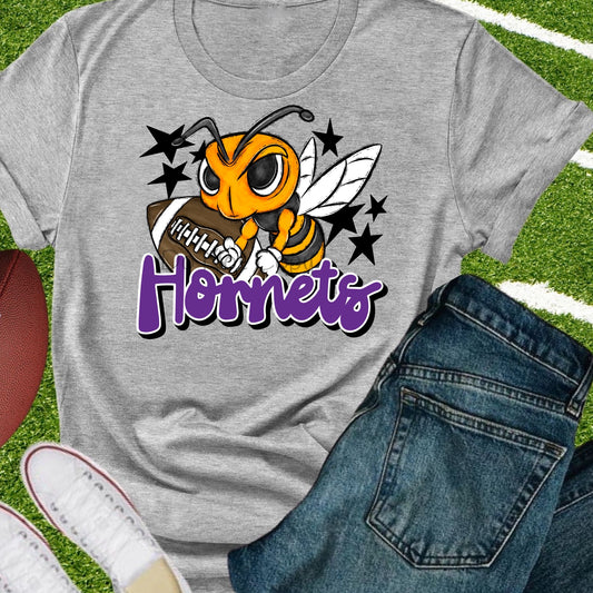 Hornets football purple-DTF