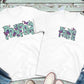 Mini pink and purple butterflies mint-DTF