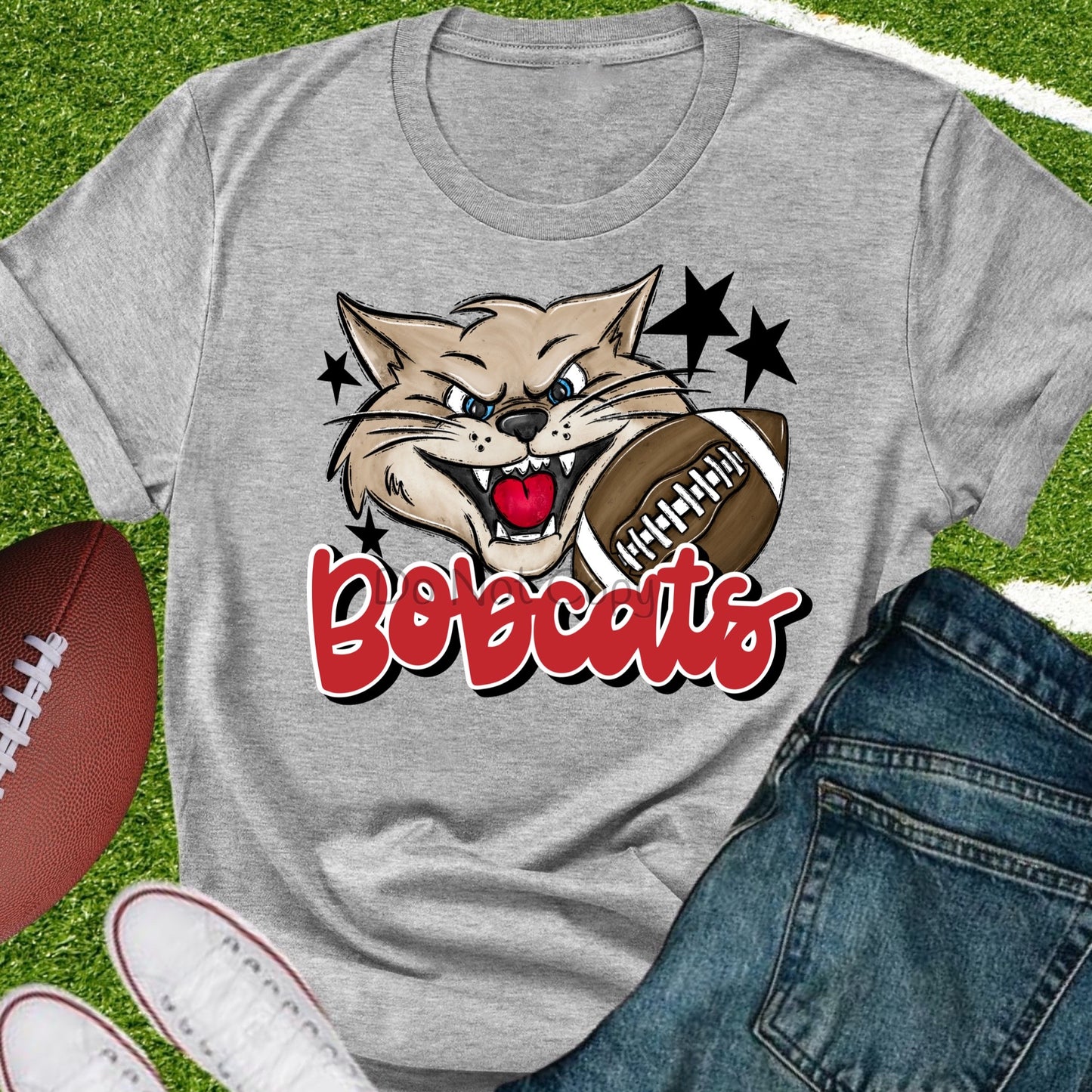 Bobcats football red-DTF