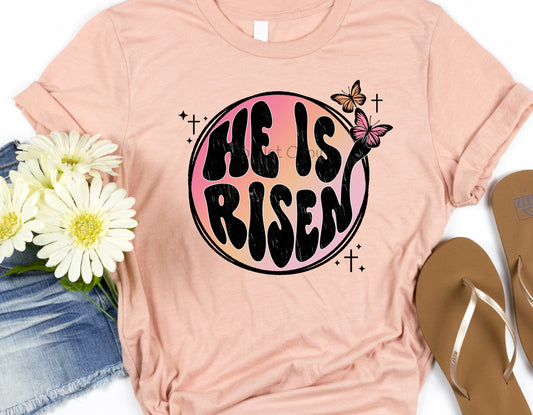 He is risen circle butterflies-DTF
