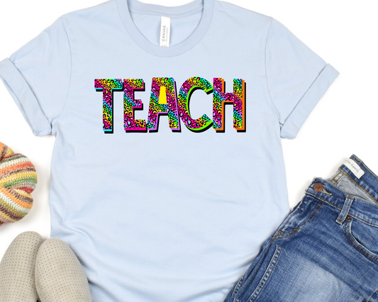 Teach bright leopard -DTF