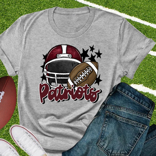 Patriots football helmet maroon-DTF
